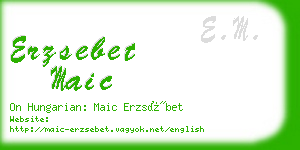 erzsebet maic business card